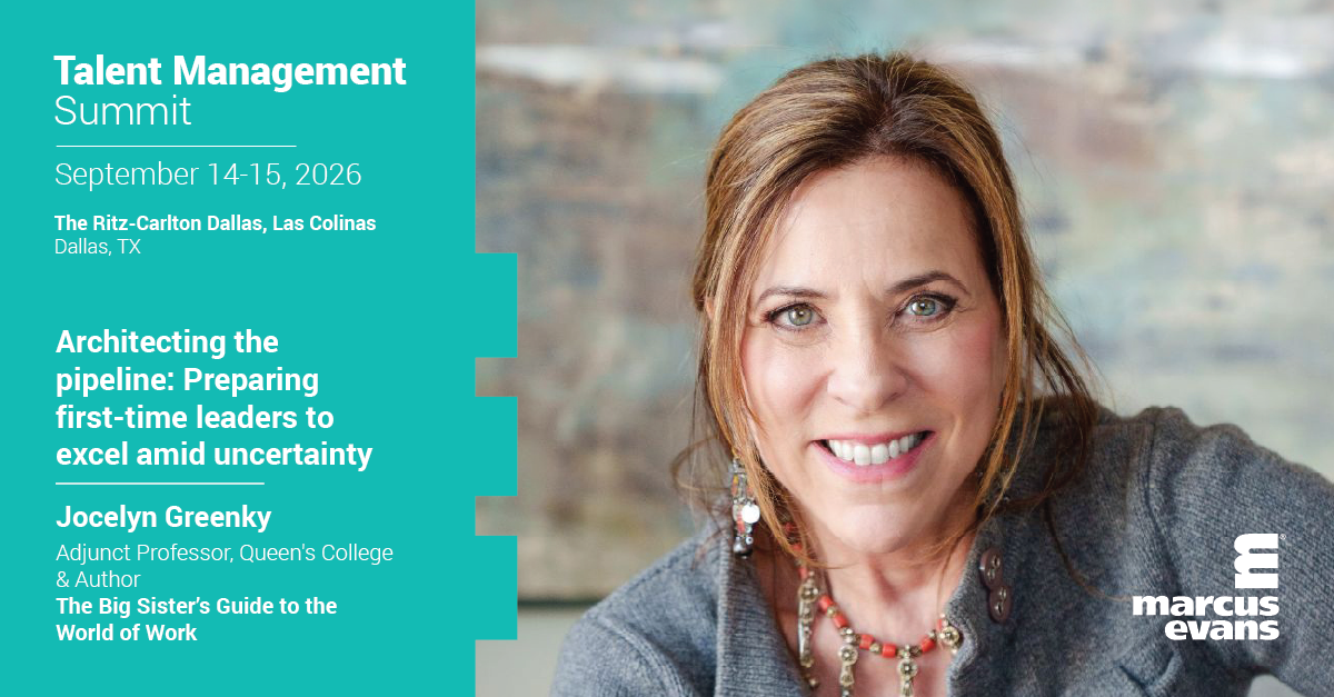 Jocelyn Greenky moderating "Architecting the Pipeline" at the 2026 marcus evans Talent Management Summit in Dallas